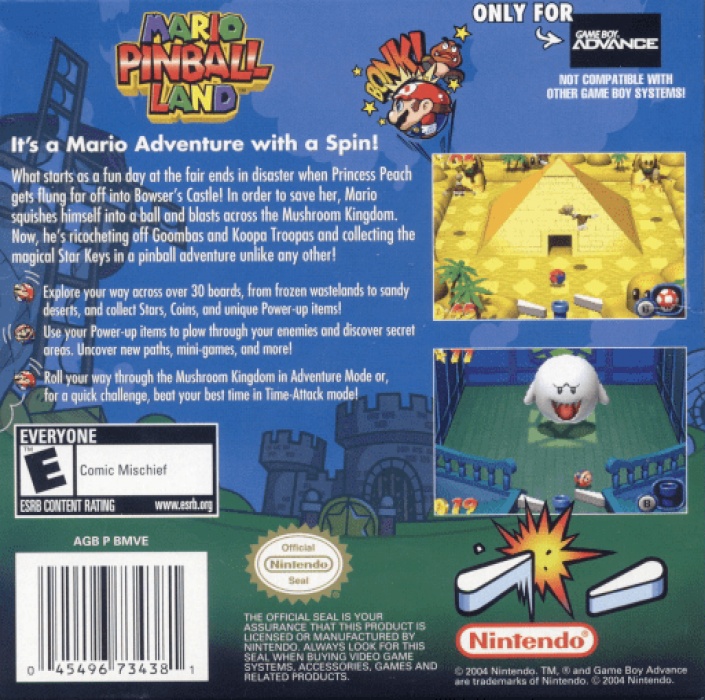 Super Mario Ball boxarts for Nintendo GameBoy Advance - The Video Games ...