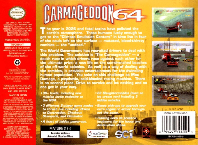 carmageddon n64