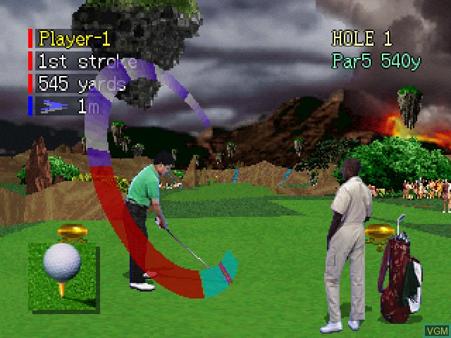 In-game screen of the game Devil's Course on 3DO