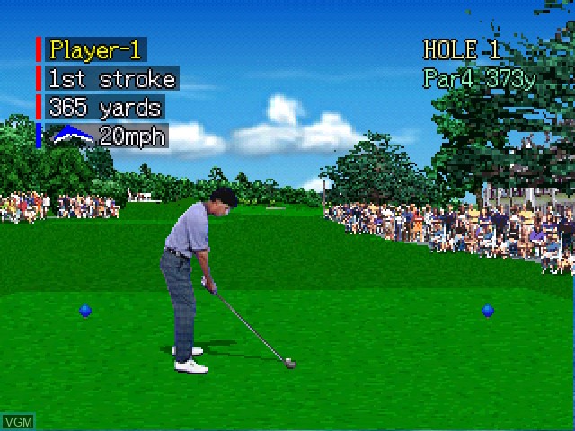 In-game screen of the game Pebble Beach Golf Links on 3DO