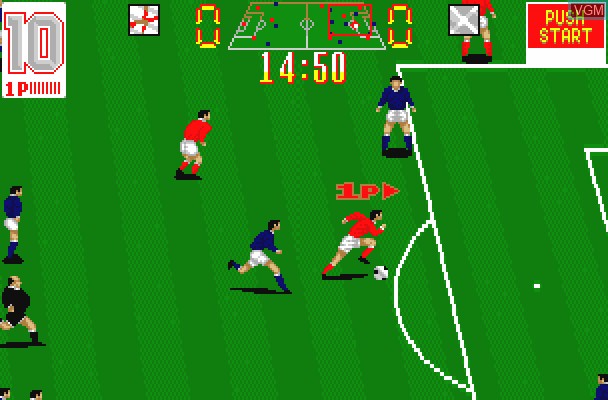 In-game screen of the game European Football Champ on Commodore Amiga