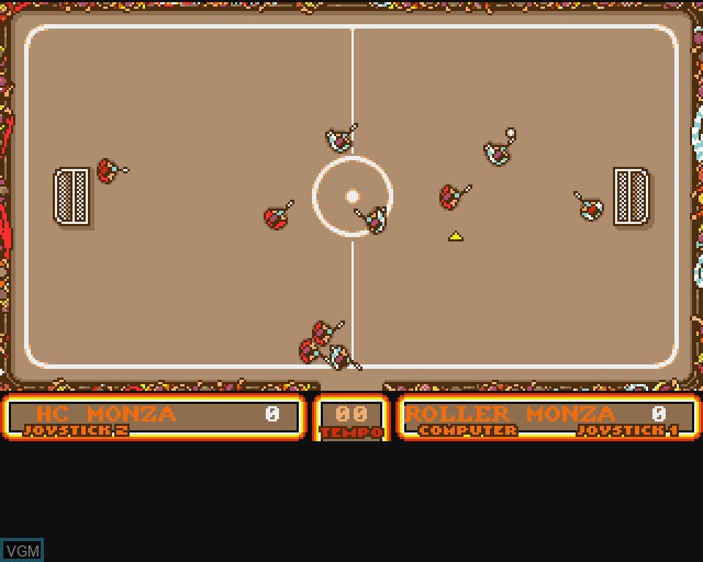 In-game screen of the game Hockey Pista on Commodore Amiga