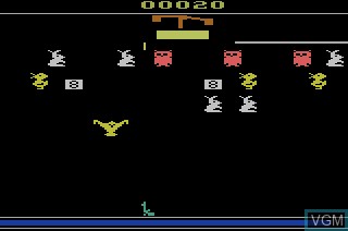 In-game screen of the game Carnival on Atari 2600