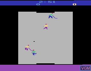 In-game screen of the game Eishockey-Fieber on Atari 2600