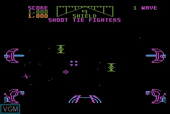 In-game screen of the game Star Wars - The Arcade Game on Atari 5200