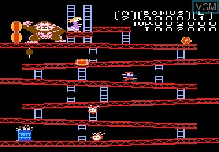 In-game screen of the game Donkey Kong on Atari 7800
