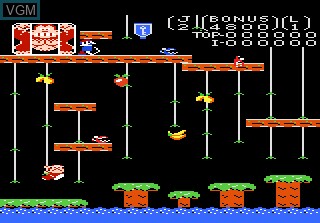 In-game screen of the game Donkey Kong Jr on Atari 7800