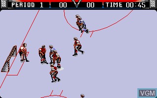 In-game screen of the game International Ice Hockey on Atari ST