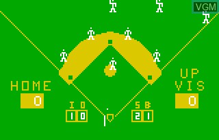 In-game screen of the game Tornado Baseball, Tennis, Hockey & Handball on Bally Astrocade
