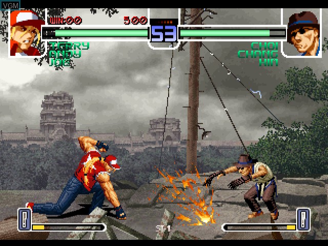 In-game screen of the game King of Fighters 2002, The on Sega Dreamcast