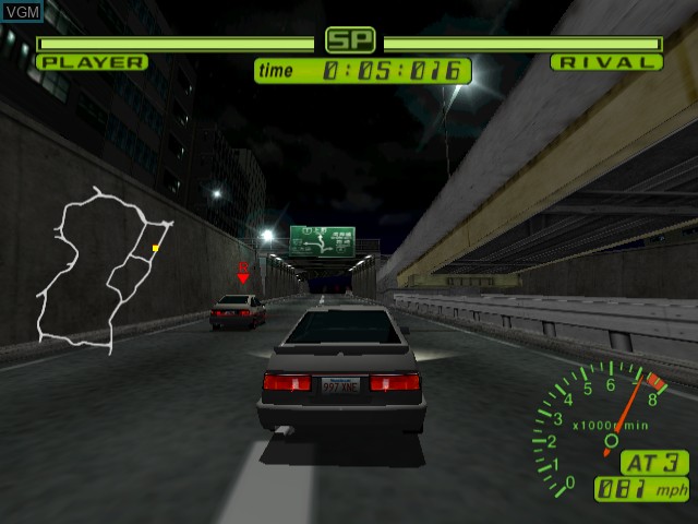 In-game screen of the game Tokyo Xtreme Racer on Sega Dreamcast