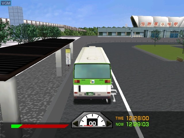 In-game screen of the game Tokyo Bus Annai on Sega Dreamcast