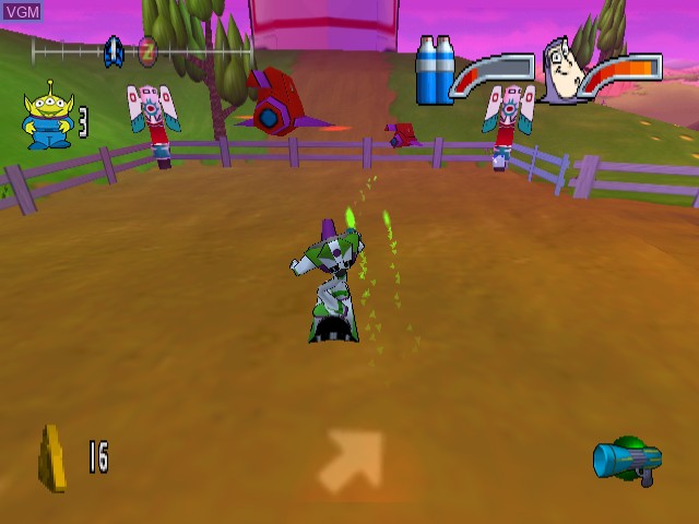 In-game screen of the game Buzz Lightyear of Star Command on Sega Dreamcast