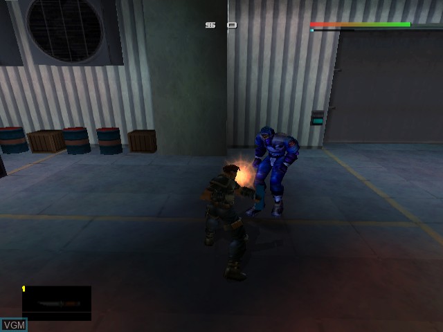 In-game screen of the game Fighting Force 2 on Sega Dreamcast