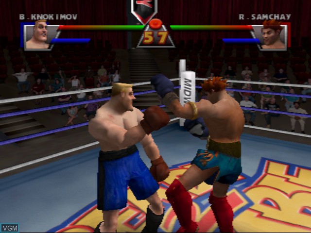In-game screen of the game Ready 2 Rumble Boxing on Sega Dreamcast