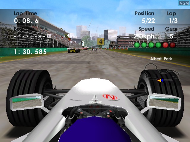 In-game screen of the game F1 World Grand Prix II on Sega Dreamcast