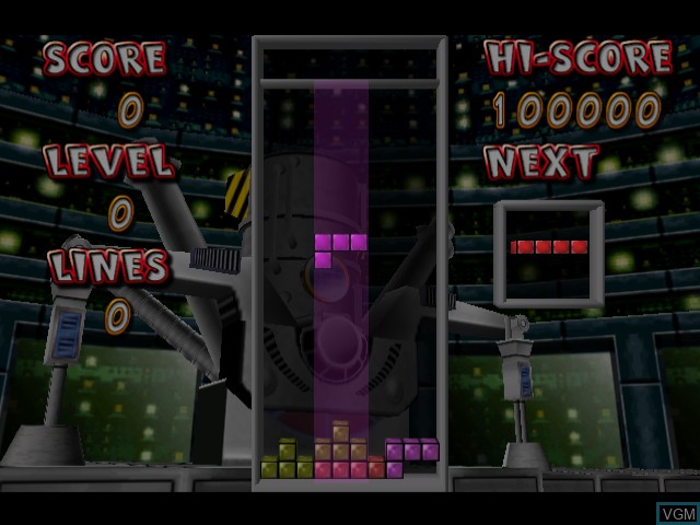 In-game screen of the game Tetris 4D on Sega Dreamcast