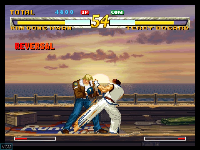 In-game screen of the game Fatal Fury - Mark of the Wolves on Sega Dreamcast