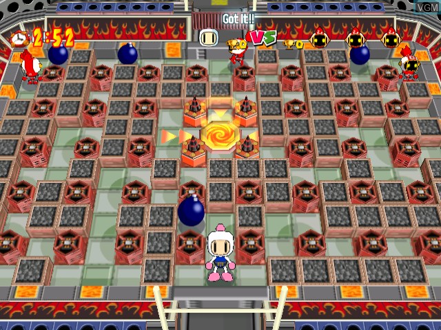 In-game screen of the game Bomberman Online on Sega Dreamcast