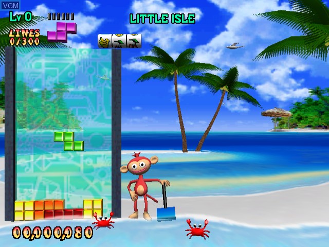 In-game screen of the game Sega Tetris on Sega Dreamcast