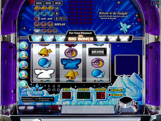 In-game screen of the game Pachi-Slot Teiou - Dream Slot - Olympia SP on Sega Dreamcast