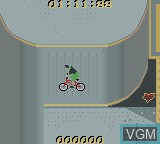 In-game screen of the game MTV Sports - T.J. Lavin's Ultimate BMX on Nintendo Game Boy Color