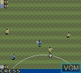 In-game screen of the game David Beckham Soccer on Nintendo Game Boy Color
