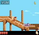 In-game screen of the game Donkey Kong GB - Dinky Kong & Dixie Kong on Nintendo Game Boy Color