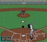 In-game screen of the game All-Star Baseball 2000 on Nintendo Game Boy Color
