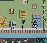 In-game screen of the game Woody Woodpecker on Nintendo Game Boy Color