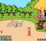 In-game screen of the game Asterix & Obelix Contre César on Nintendo Game Boy Color