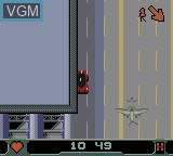 In-game screen of the game Carmageddon on Nintendo Game Boy Color