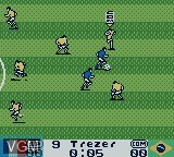 In-game screen of the game International Superstar Soccer 99 on Nintendo Game Boy Color