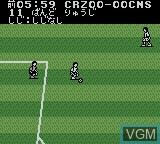 In-game screen of the game J.League Excite Stage Tactics on Nintendo Game Boy Color
