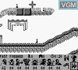 In-game screen of the game Lemmings 2 - The Tribes on Nintendo Game Boy