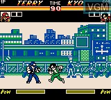 In-game screen of the game Nettou The King of Fighters '96 on Nintendo Game Boy