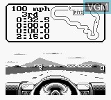 In-game screen of the game Nigel Mansell's World Championship Racing on Nintendo Game Boy