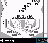 In-game screen of the game Pinball Mania on Nintendo Game Boy