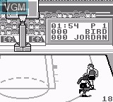 In-game screen of the game Jordan vs Bird - One on One on Nintendo Game Boy