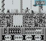 In-game screen of the game Universal Soldier on Nintendo Game Boy