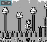 In-game screen of the game Flintstones, The on Nintendo Game Boy