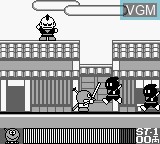 In-game screen of the game Kiteretsu Daihyakka - Bouken Ooedo Juraki on Nintendo Game Boy