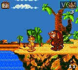 In-game screen of the game Garfield - Caught in the Act on Sega Game Gear