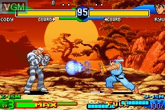 In-game screen of the game Street Fighter Alpha 3 on Nintendo GameBoy Advance