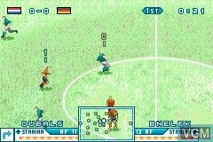 In-game screen of the game International Superstar Soccer Advance on Nintendo GameBoy Advance