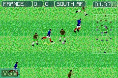 In-game screen of the game Zidane - Football Generation 2002 on Nintendo GameBoy Advance