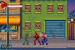 In-game screen of the game Daredevil on Nintendo GameBoy Advance