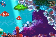 In-game screen of the game Finding Nemo on Nintendo GameBoy Advance