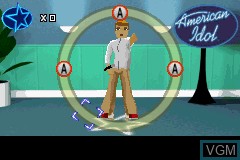 In-game screen of the game American Idol on Nintendo GameBoy Advance