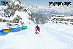 In-game screen of the game Ultimate Winter Games on Nintendo GameBoy Advance